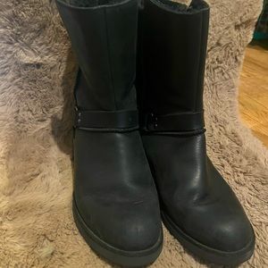 UGG black leather Boot